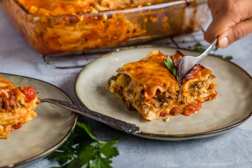 Uncooked store lasagna noodles